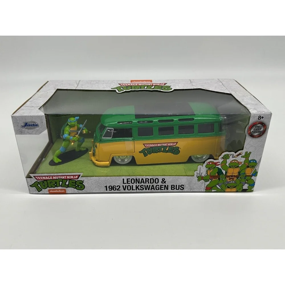 Jada Hollywood Rides: TMNT Leonardo & 1962 VW Classic Bus 1/24 Scale